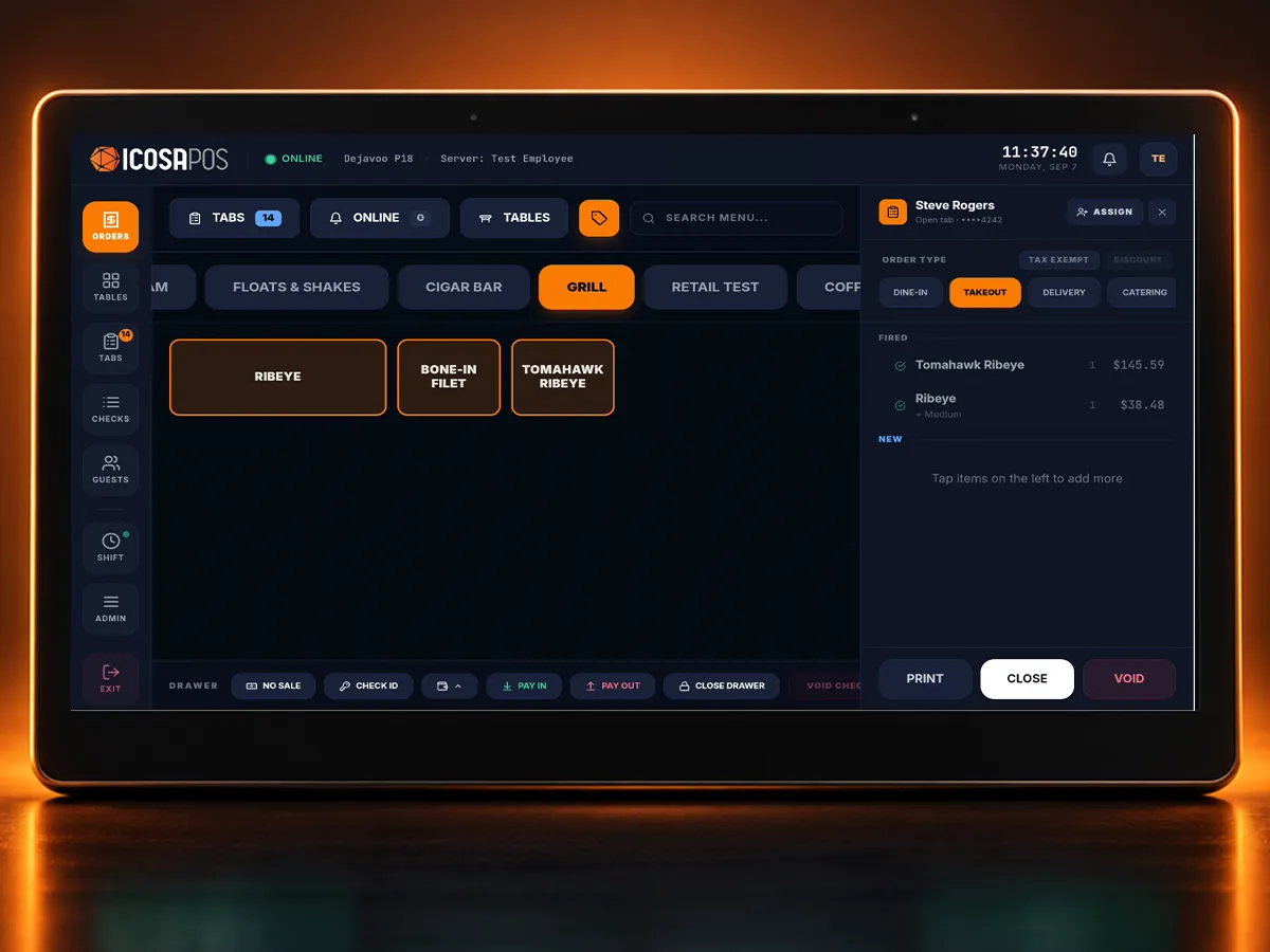icosapos orderscreen